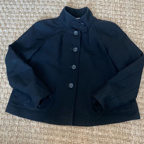Banana Republic 100% wool. Black button up jacket - Picture 1 of 9